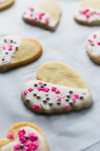 Heart Cookies with sprinkles